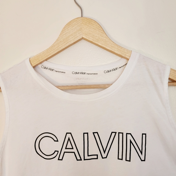 Calvin Klein Performance Crop Tank Top Size XL - Picture 5 of 6